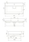 TMP LUX 80 fali fürdőszobabútor - CeraStyle SHARP FEKETE mosdóval - 80 x 48 cm