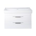 TMP LUX 100D fali fürdőszobabútor - CeraStyle SHARP 37600 DUPLA csaplyukas mosdóval - 100 x 48 cm