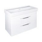TMP LUX 100D fali fürdőszobabútor - CeraStyle SHARP 37600 DUPLA csaplyukas mosdóval - 100 x 48 cm