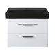 TMP LUX 100 fali fürdőszobabútor - CeraStyle SHARP FEKETE mosdóval - 100 x 48 cm