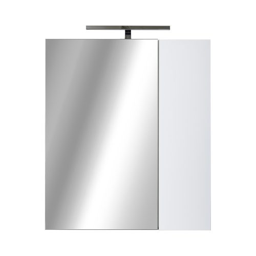 PIRAMIDA AKVA Tükrös fürdőszobai szekrény - 2 ajtós kivitel - LED világítással - 60 x 69 x 13 cm