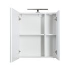 PIRAMIDA AKVA Tükrös fürdőszobai szekrény - 2 ajtós kivitel - LED világítással - 60 x 69 x 13 cm