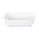 EROS SMILE 3 - PULTRA ültethető - Top Counter - porcelán mosdó - MATT FEHÉR - 46,5 x 32,5 x 13 cm