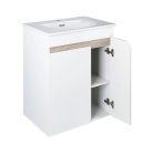 TMP VISION LONG 60 fali függesztett fürdőszobai bútor - SKY E-8099-60 porcelán mosdóval- 61 x 46 cm