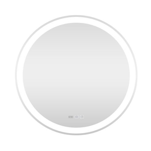 Viva AURA fürdőszoba tükör - érintőkapcsoló - páramenetesítővel - órával - LED - KEREK - átmérő 60cm