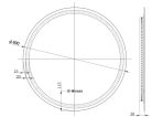 Viva AURA fürdőszoba tükör - érintőkapcsoló - páramenetesítővel - órával - LED - KEREK - átmérő 60cm