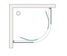 Vela Banyo TMP zuhanykabin - 80 ÍVES - 5 mm víztiszta vízlepergető üveggel - 80 x 80 x 190 cm