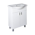 Viva STYLE Ekonomik 65 lábon álló 2 ajtós fürdőszobabútor Sanovit ALBATROS 10065 mosdóval 64,5x46,5