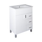 Viva STYLE Karina 65 lábon álló fürdőszobabútor 3 fiókos Sanovit ATRIA 9065 mosdóval 65 x 45,5 cm