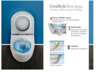 CeraStyle CITY fali WC - MATT SZÜRKE - rimless - perem nélküli - rejtett szerelésű - mély öblítés