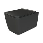 CeraStyle HERA fali WC - MATT FEKETE - rimless - perem nélküli - rejtett szerelésű - mély öblítés