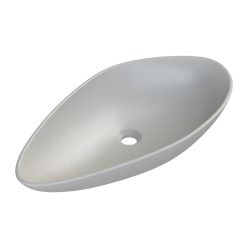   CeraStyle OLIVE - PULTRA ültethető - Top Counter - porcelán mosdó - MATT SZÜRKE - 75 x 38 cm