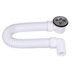   TEXO zuhanytálca szifon flexibilis csővel - Ø 5/4" x 0,5 m x Ø 40 mm