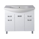 Viva SZQUARE 100 lábon álló fürdőszobabútor Sanovit ZENON 6095 porcelán mosdóval 97 x 51 cm
