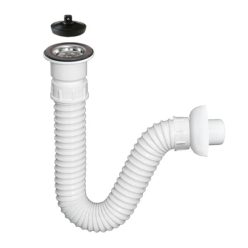  TEXO mosdószifon flexibilis csővel - Ø 5/4" x 0,5 m x Ø 40 mm