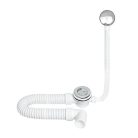 TEXO kádszifon - KRÓM - Klikk - klakk leeresztővel - flexibilis csővel - Ø 5/4" x 0,5 m x Ø 40 mm