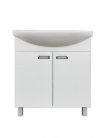 Viva SZQUARE 75 lábon álló fürdőszobabútor Sanovit ZENON 6075 porcelán mosdóval 75 x 49,8 cm