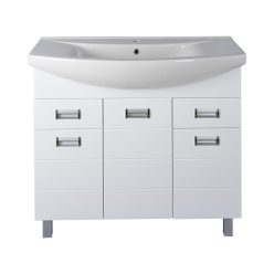   Viva SZQUARE 85 lábon álló fürdőszobabútor Sanovit ZENON 6085 porcelán mosdóval 86 x 50 cm