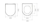CeraStyle CITY SLIM WC ülőke - MATT FEKETE - duroplast - lecsapódásgátlós - könnyen levehető