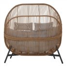 HOLAND rattan dupla kosárfotel bézs