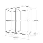 Boxie nyitott fali szekrény 80x80x37 cm antracit