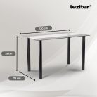 Riona 120 cm szögletes üveg étkezőasztal