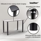 Riona 120 cm szögletes üveg étkezőasztal