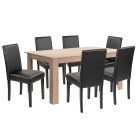 Leon 6+1 étkező garnitúra sonoma tölgy-fekete
