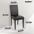 Leon 6+1 étkező garnitúra sonoma tölgy-fekete
